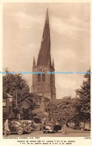 R336747 Chesterfield Kirche Fotochrom A D Postkarte