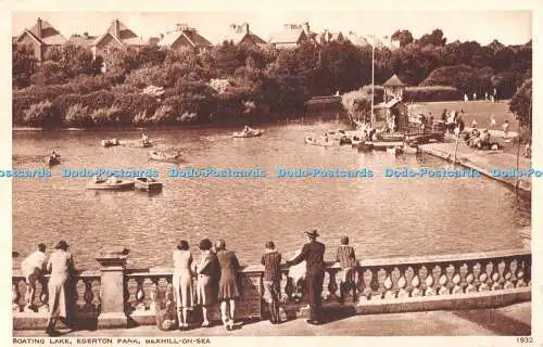 R338797 Bexhill on Sea Egerton Park Boating Lake S and E Norman 1951