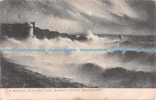 R338837 Brighton A Rough Sea off the Banjo Leiste Tuck Rough Sea Serie 807