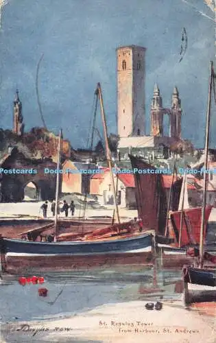 R340356 St Regulus Tower from Harbour St Andrews The Cynicus Publishing Douglas