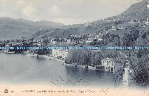 R338976 Cernobbio con Villa d Este veduta da Pizzo Lago di Como Brunner