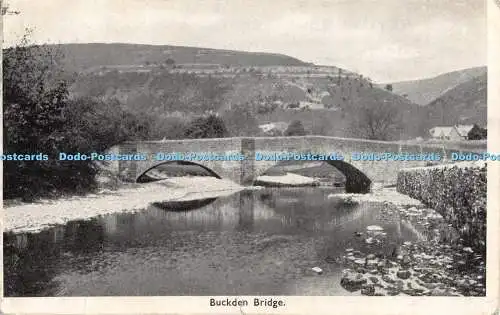 R339008 Buckden Bridge Postkarte 1949