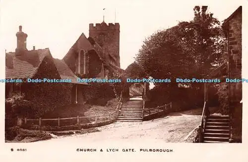 R339082 Church and Lych Gate Pulborough S 8081 W H Smith and Son Kingsway RP