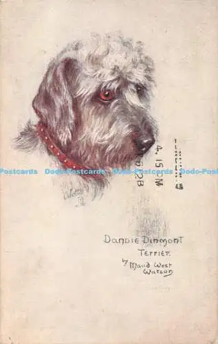 R337138 Grey Dandie Dinmont Terrier Sketchy Dog Studies Tuck Oilette No 9977 191