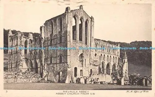 R339197 Abteikirche Rievaulx aus S W 3 H M Büro für Werke Fotografie