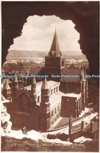 R337195 Rochester Blick auf die Kathedrale aus Castle W H Smith Echtfotoserie