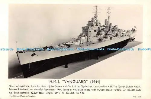 R339256 H M S Vanguard 1944 No 358 B Matthews Fotodrucker RP