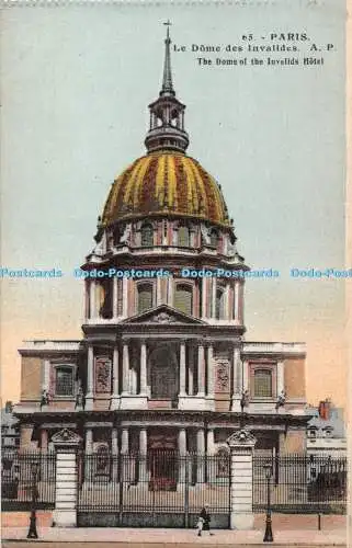 R337288 Paris The Dome of the Invalids Hotel A Papeghin