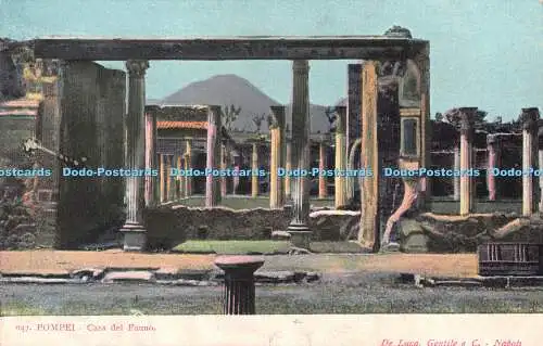 R340858 Pompei Casa del Fauno De Luca Gentile e C Postkarte