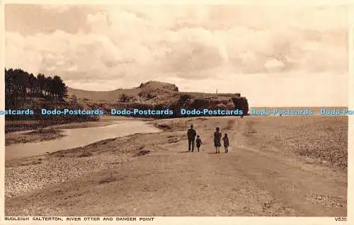 R339395 Budleigh Salterton River Otter And Danger Point V535 Photochrom Co