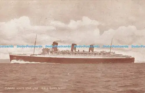 R339414 Cunard White Star Line R M S Queen Mary Postkarte