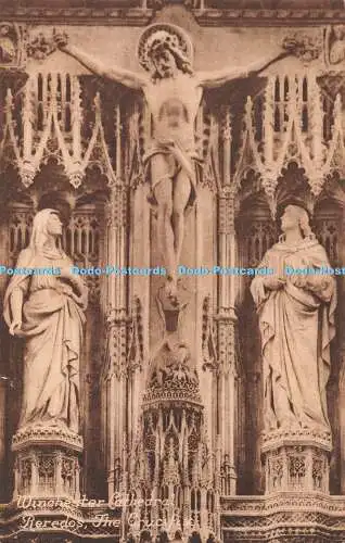 R337461 Winchester Cathedral Reredos The Crucifix F Frith No 62181