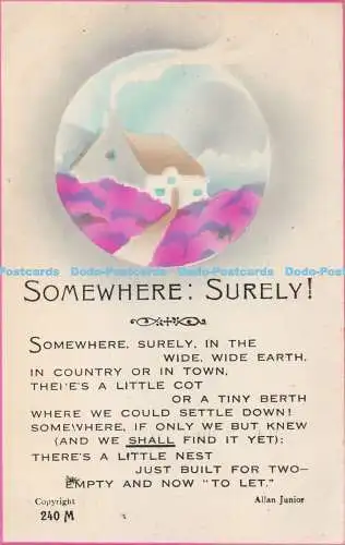 R337525 Irgendwo sicher in der Wide Wide Earth Valentine Aerograph Serie Allan