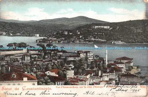 R341027 Salut de Constantinople Vue d Arnaout Keuy sur la cote d Europe Bosphore