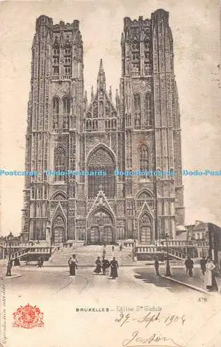 R341142 Bruxelles Eglise Ste Gudule Grand Bazar Anspach No 6 1906