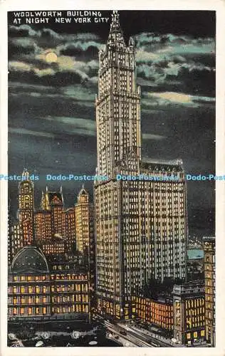 R341166 New York City Woolworth Gebäude bei Nacht American Art Publishing H Fink