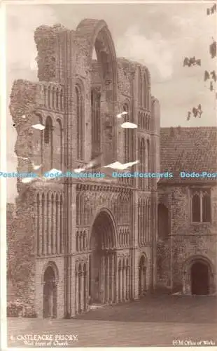 R337684 Castleacre Priory Westfront of Church H M Office of Works