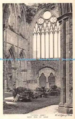 R337693 Tintern Abbey West End of Nave The Vandyck Printers H M Office of Works