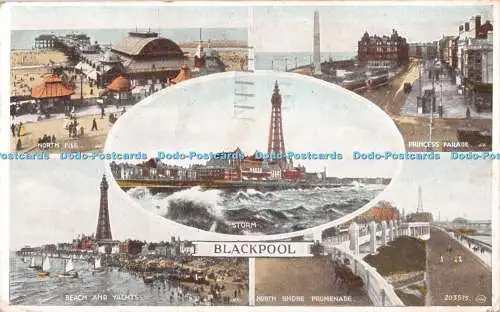 R339686 Blackpool 203575 J V Valentines Carbo Farbe 1934