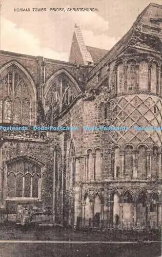R341248 Christchurch Norman Tower Priory G Postkarte