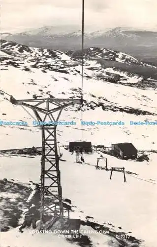 R342602 Blick auf den Cairngorm Sessellift D 7217 Valentines RP 1962