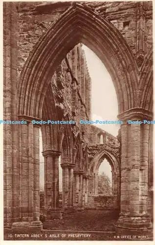 R342612 10 Tintern Abbey S Aisle of Presbytery H M Office of Works