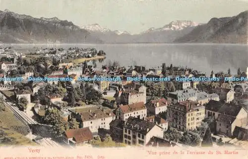 R341320 Vevey Vue prise de la Terrasse du St Martin H Guggenheim No 7451