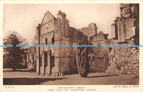 R343863 D R 12 Dryburgh Abbey East End of Chapter House H M Office of Works John