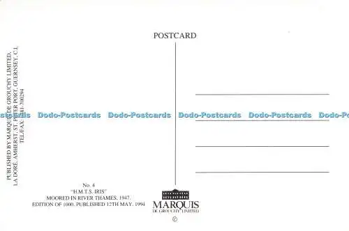 R343882 Nr 4 H M T S Iris festgemacht in der Themse 1947 Auflage 1000 erschienen