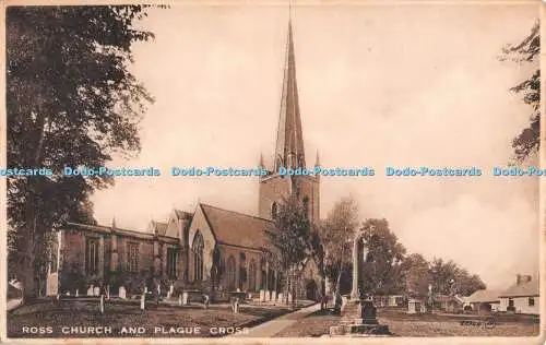 R339834 Ross Church And Plague Cross Valentines Selectype Series
