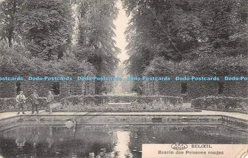 R339853 Beloeil Bassin des Poissons rouges F P F Depose Carte Postale 1918
