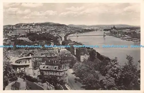 R341365 Budapest Blick vom Berg St Gellert Magyar Rotophot