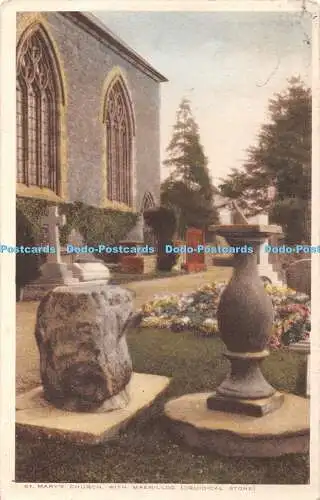 R337879 St Mary Church With Maen Llog Drudical Stone Watkins R A P The Seal of A