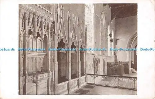 R339871 Kirche Piscina und Sedilia Combham A H B