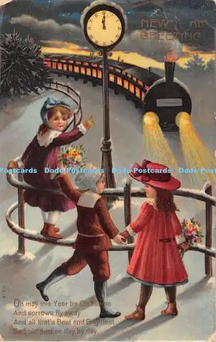 R337921 Neujahrsgruß Oh may this Year be Gladsome M S i B 1911