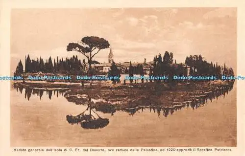 R341422 Veduta generale dell Isola di S Fr del Deserto ove reduce dalla Palestin