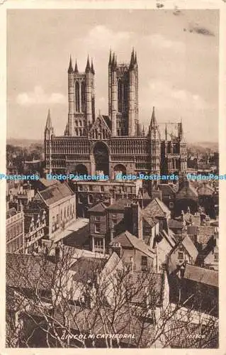 R342741 Lincoln Cathedral H 1208 Sepiatype Valentines