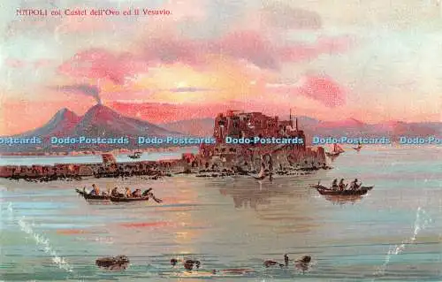 R341430 Napoli col Castel dell Ovo ed il Vesuvio S Hildesheimer 5166