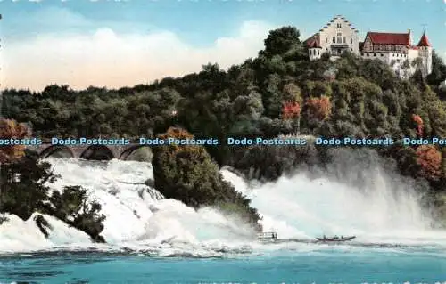 R344034 Rheinfall mit Schloss Laufen A H Widmer Hotel Schlossli Worth Neuhausen