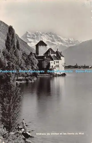 R338055 Chateau de Chillon et les Dents du Midi Leman Ganguin und Laubscher 1937