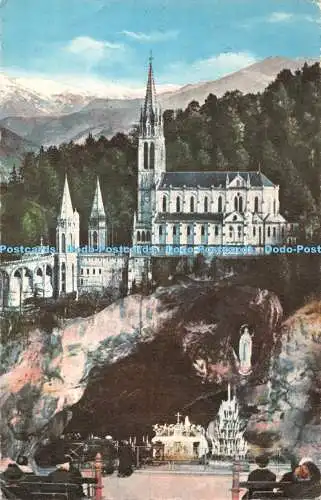 R342861 Lourdes H P 84 La Basilique et la Grotte E Quinault 1961