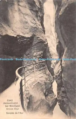 R342862 5340 Aareschlucht bei Meiringen Grosse Enge Gorges de lAar Phototypie