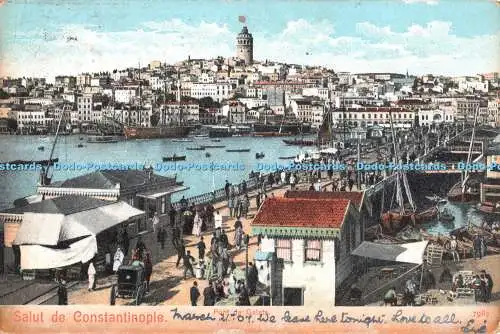 R344123 Salut de Constantinopole Pont de Galata 1907