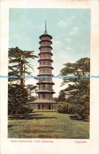 R340087 Kew Gardens Die Pagode Postkarte 1904