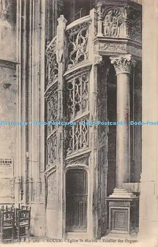 R340130 Rouen Eglise St Maclou Escalier des Orgues C V 469 1917