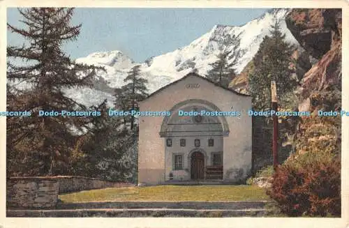 R344176 Saas Fee Kapelle zur Hohen Stiege Alphubel Taschhorn E Gyger