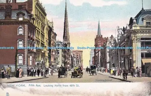 R345822 New York Fifth Ave Blick nach Norden von 46th St Raphael Tuck and Sons Raph