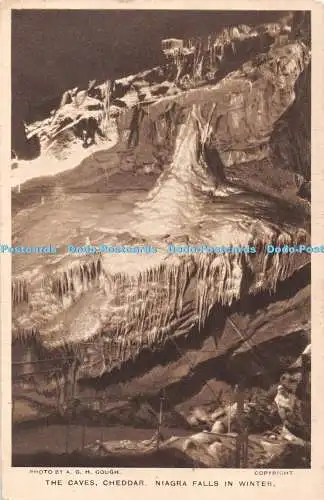 R338228 Cheddar The Caves Niagarafälle im Winter A G H Gough