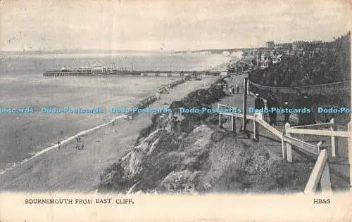 R344279 Bournemouth from East Clif H B and S 1905