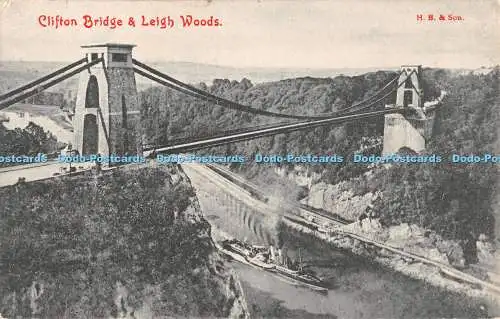 R344284 Clifton Bridge und Leigh Woods H B 1906